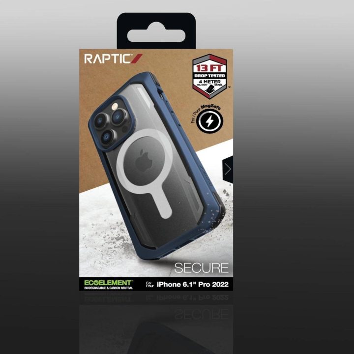 Raptic X-Doria saugus dėklas iPhone 14 Pro su MagSafe šarvuotu dangteliu, mėlynas