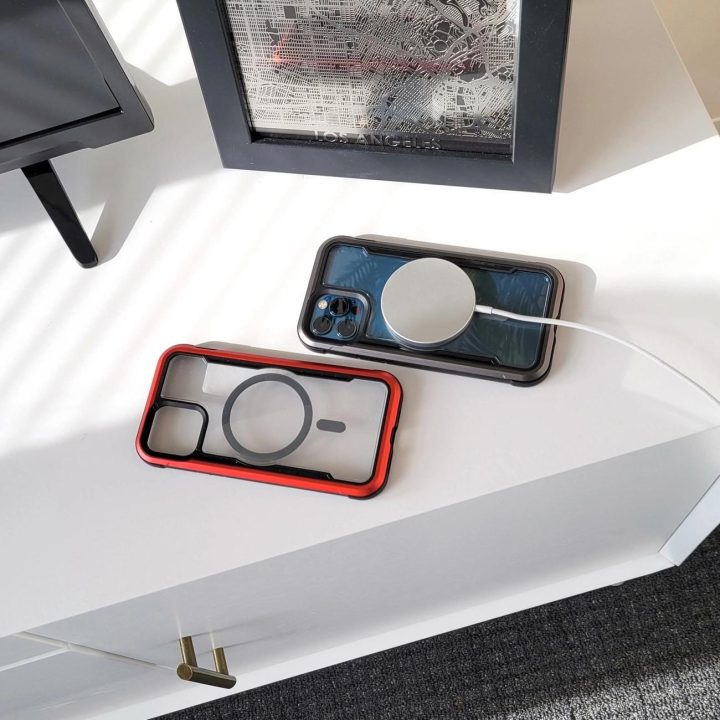 Raptic X-Doria saugus dėklas iPhone 14 Pro su MagSafe šarvuotu dangteliu, mėlynas