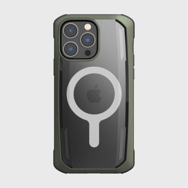 Raptic X-Doria saugus dėklas iPhone 14 Pro su MagSafe šarvuotu dangteliu, žalias