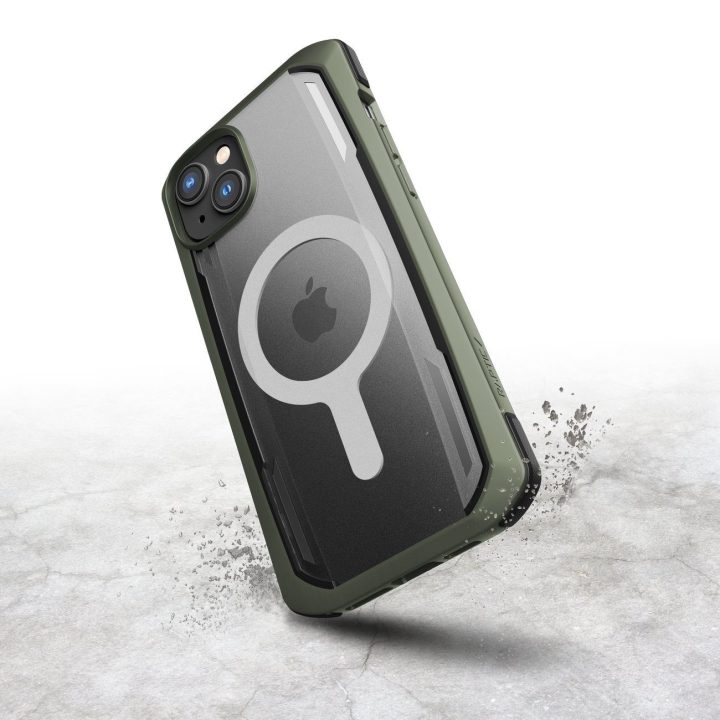 Raptic X-Doria saugus dėklas iPhone 14 Pro su MagSafe šarvuotu dangteliu, žalias