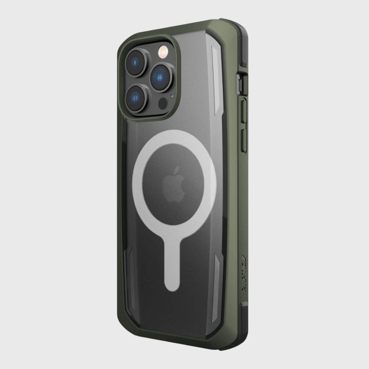 Raptic X-Doria saugus dėklas iPhone 14 Pro su MagSafe šarvuotu dangteliu, žalias