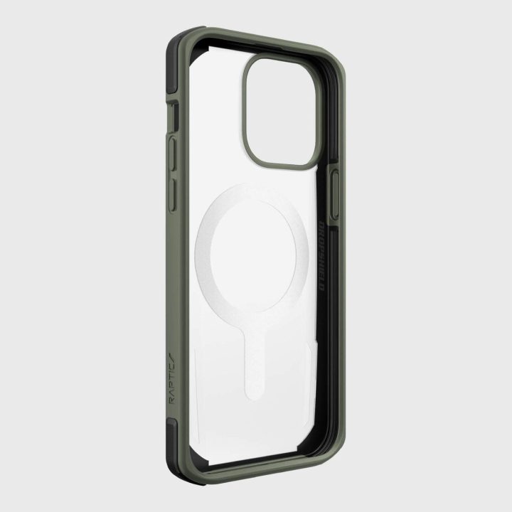 Raptic X-Doria saugus dėklas iPhone 14 Pro su MagSafe šarvuotu dangteliu, žalias