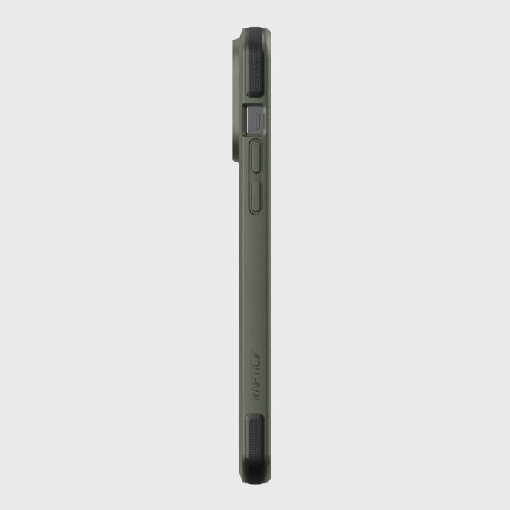 Raptic X-Doria saugus dėklas iPhone 14 Pro su MagSafe šarvuotu dangteliu, žalias