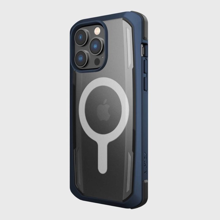 Raptic X-Doria saugus dėklas iPhone 14 Pro Max su MagSafe šarvuotu dangteliu, mėlynas