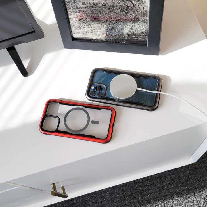 Raptic X-Doria saugus dėklas iPhone 14 Pro Max su MagSafe šarvuotu dangteliu, mėlynas