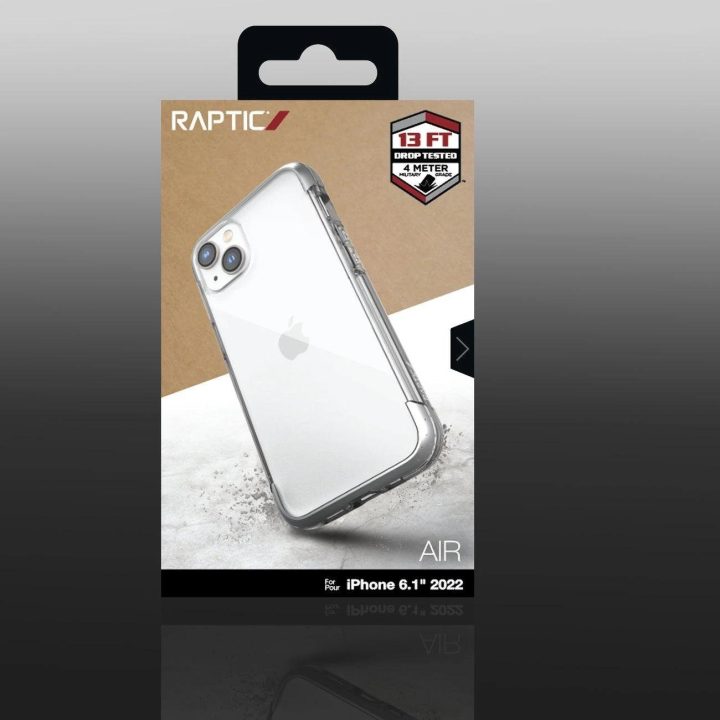 Raptic X-Doria Air dėklas iPhone 14 šarvuotas dangtelis sidabrinis