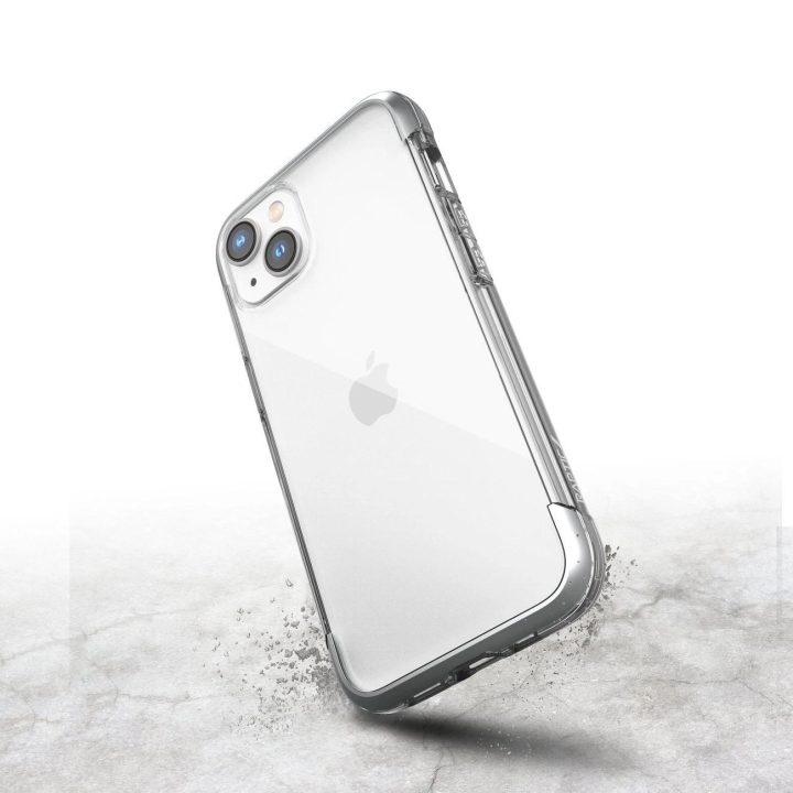 Raptic X-Doria Air dėklas iPhone 14 šarvuotas dangtelis sidabrinis