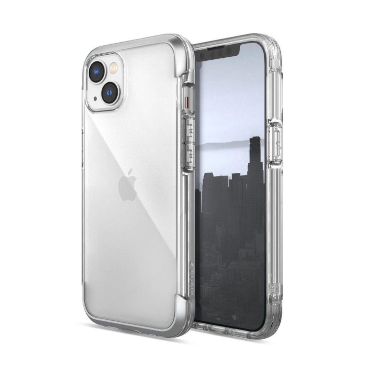 Raptic X-Doria Air dėklas iPhone 14 šarvuotas dangtelis sidabrinis