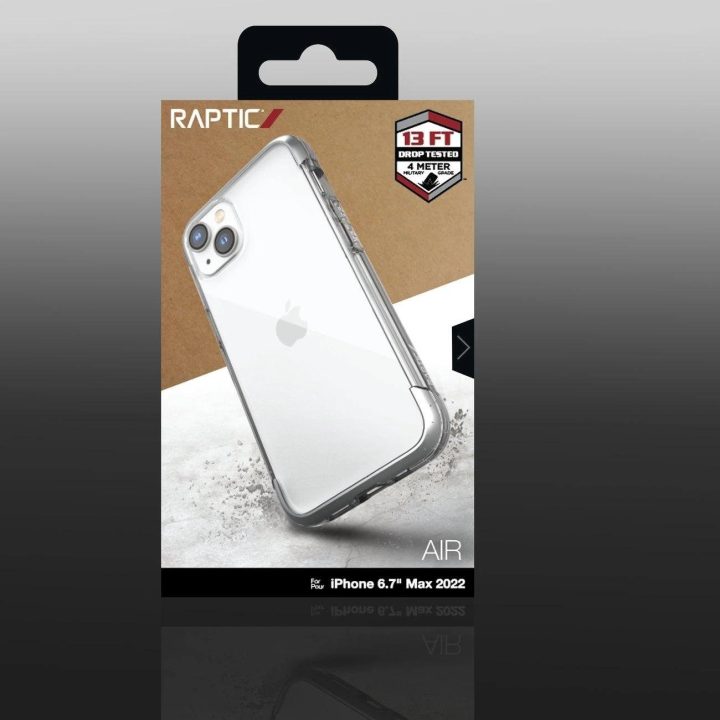 Raptic X-Doria Air dėklas iPhone 14 Plus , šarvuotas dangtelis, sidabrinis