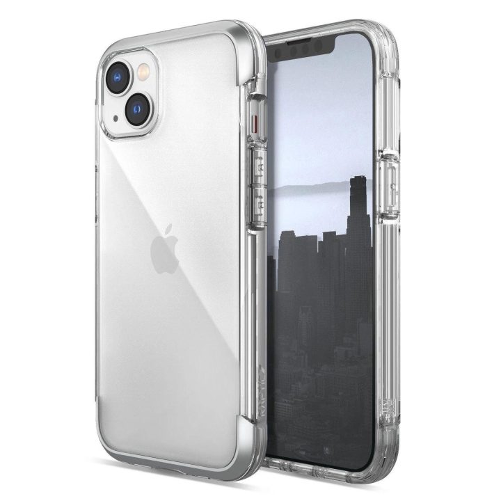 Raptic X-Doria Air dėklas iPhone 14 Plus , šarvuotas dangtelis, sidabrinis