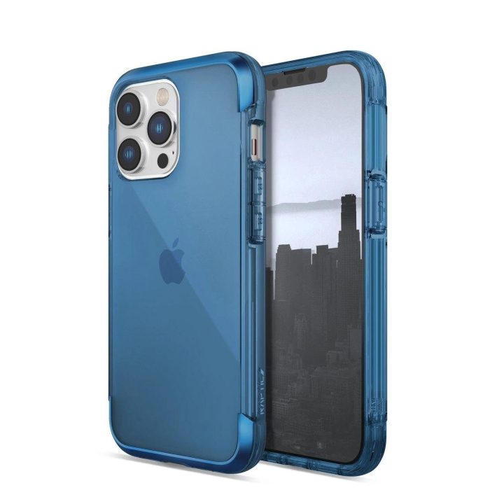 Raptic X-Doria Air dėklas iPhone 14 Pro Max su šarvuotu dangteliu, mėlynas