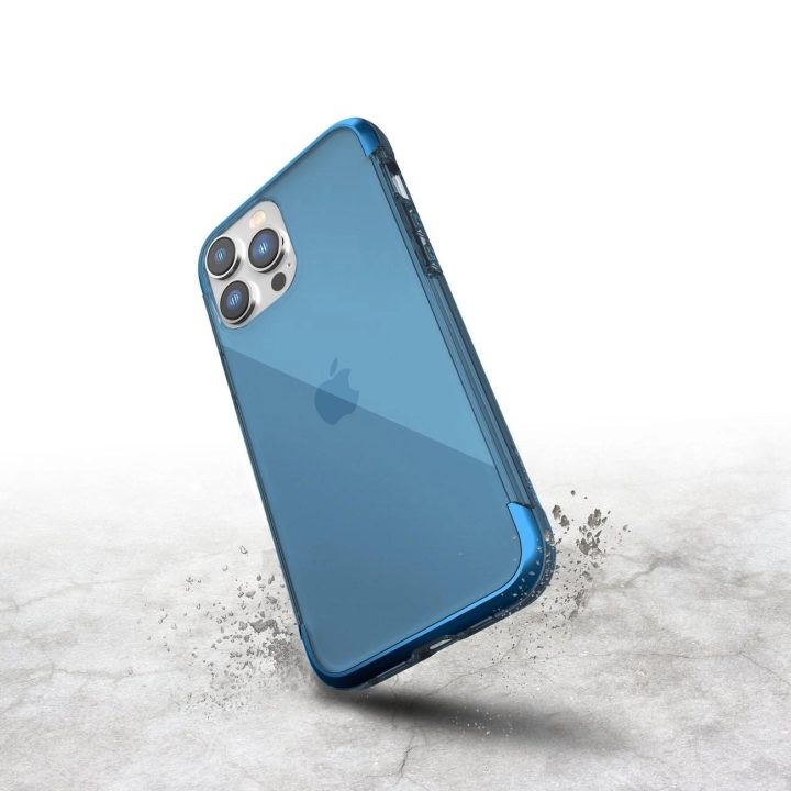 Raptic X-Doria Air dėklas iPhone 14 Pro Max su šarvuotu dangteliu, mėlynas