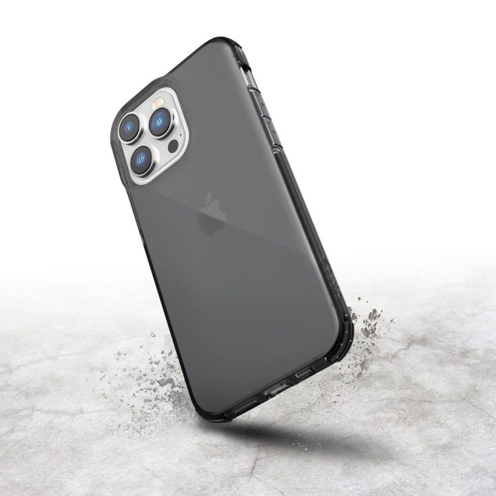 Raptic X-Doria skaidrus dėklas iPhone 14 Pro šarvuotas dangtelis pilkas