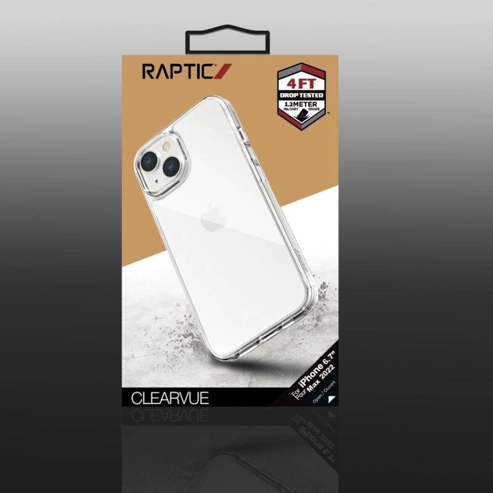 Raptic X-Doria Clearvue dėklas iPhone 14 Plus galinis dangtelis skaidrus