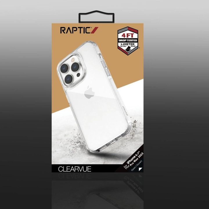 Raptic X-Doria Clearvue dėklas iPhone 14 Pro Max galinis dangtelis skaidrus
