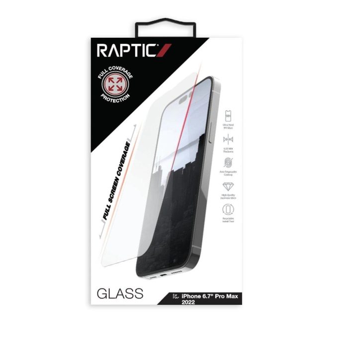 Raptic X-Doria Full Glass grūdintas stiklas iPhone 14 Pro Max visam ekranui