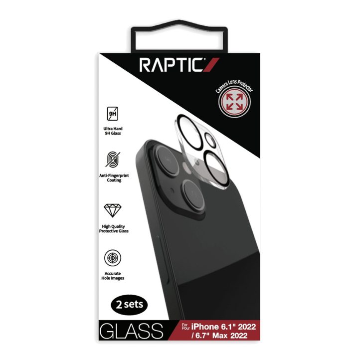Raptic X-Doria fotoaparato apsauginis stiklas 2x iPhone 14 grūdintas stiklas fotoaparato kameros objektyvui