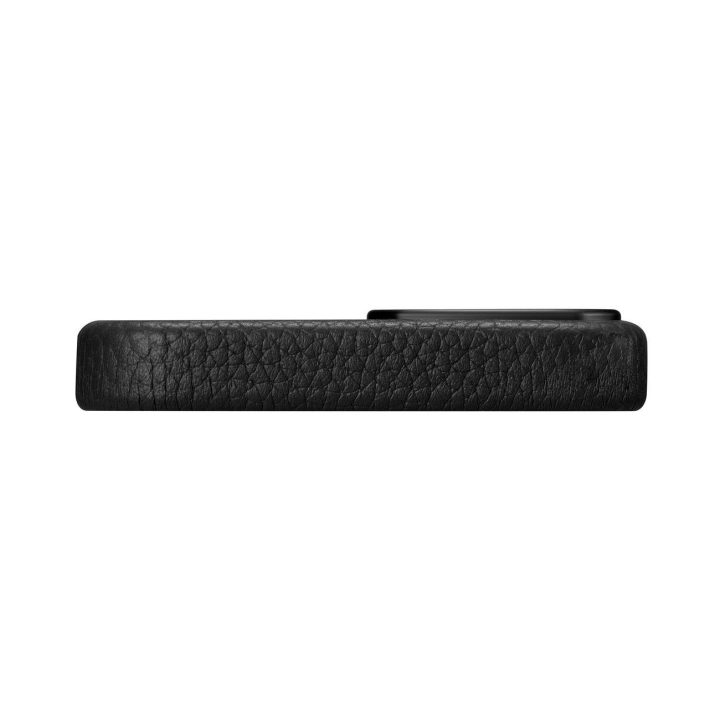 iCarer Litchi Premium odinis dėklas iPhone 14 Plus magnetinis odinis dėklas su MagSafe juodas (WMI14220711-BK)