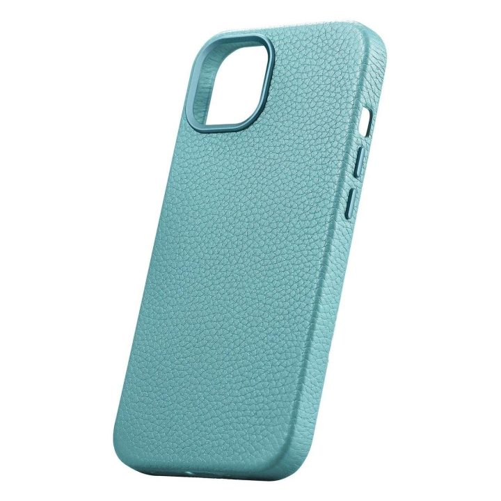 iCarer Litchi Premium odinis dėklas iPhone 14 Plus magnetinis odinis dėklas su MagSafe , žalias (WMI14220711-GN)