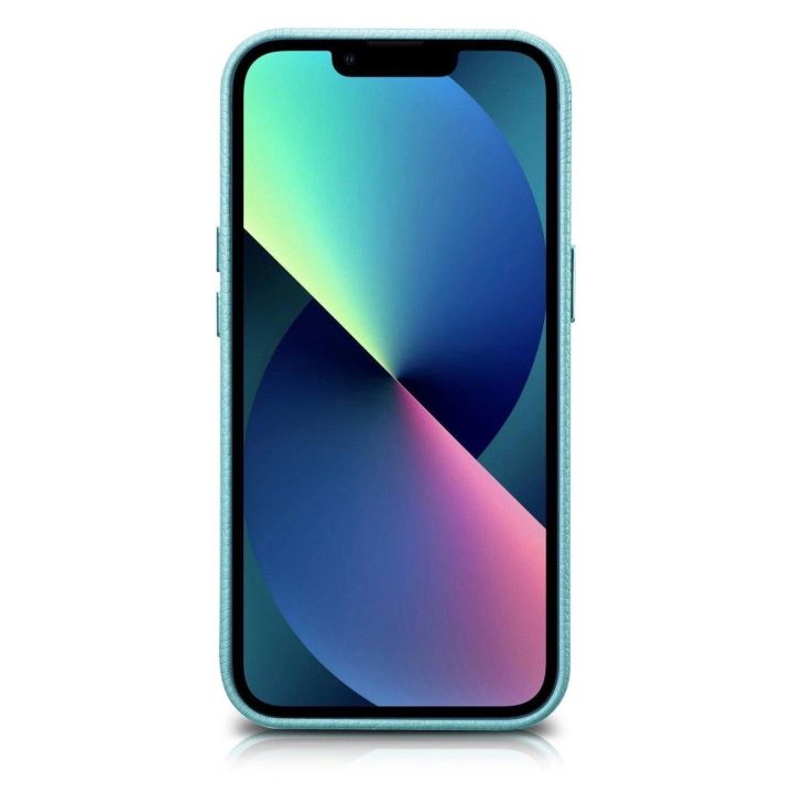 iCarer Litchi Premium odinis dėklas iPhone 14 Plus magnetinis odinis dėklas su MagSafe , žalias (WMI14220711-GN)