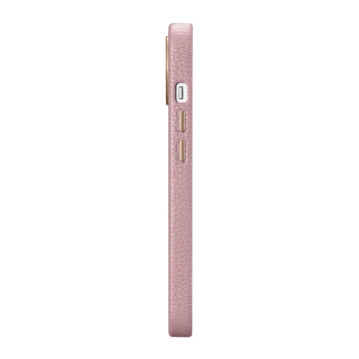 iCarer Litchi Premium odinis dėklas iPhone 14 Plus magnetinis odinis dėklas su MagSafe Pink (WMI14220711-PK)