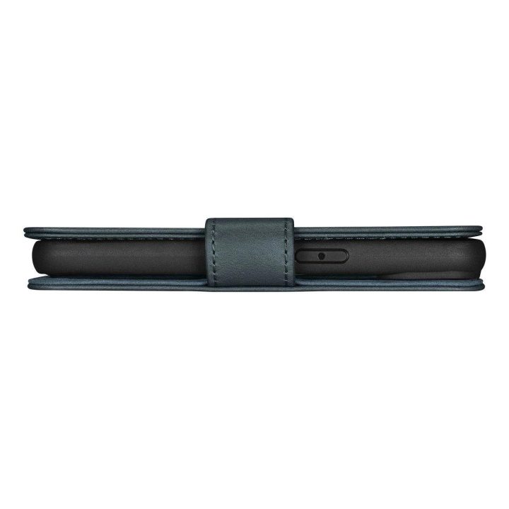 iCarer Oil Wax piniginės dėklas 2in1 iPhone 14 Pro su apsauga nuo RFID, odinis flip dėklas mėlynas (WMI14220722-BU)
