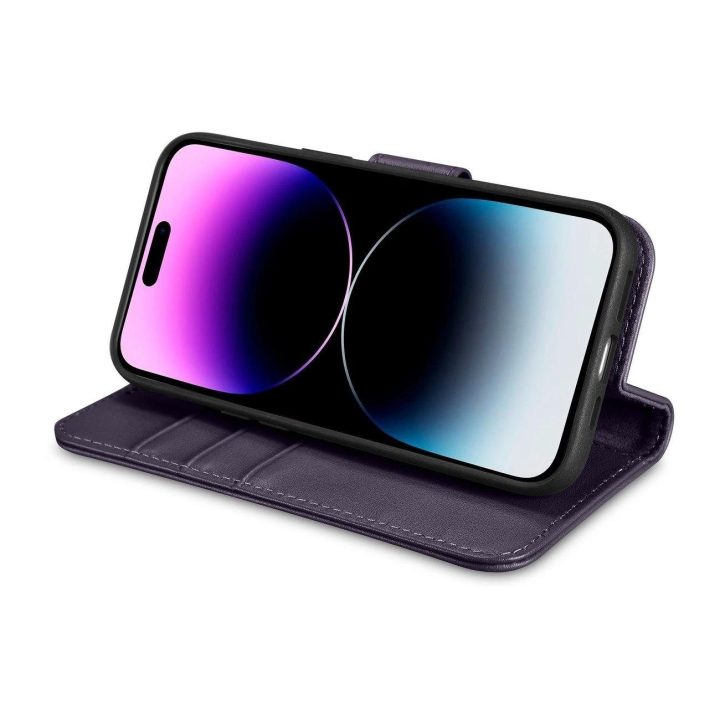 iCarer piniginės dėklas 2in1 iPhone 14 Pro dangtelis Anti DP)