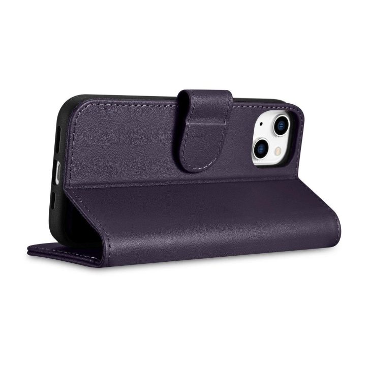iCarer piniginės dėklas 2in1 iPhone 14 Pro dangtelis Anti DP)