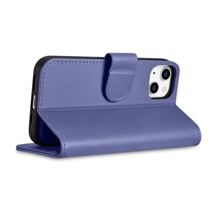 iCarer piniginės dėklas iPhone 14 Plus 2in1 dangtelis Anti LP)