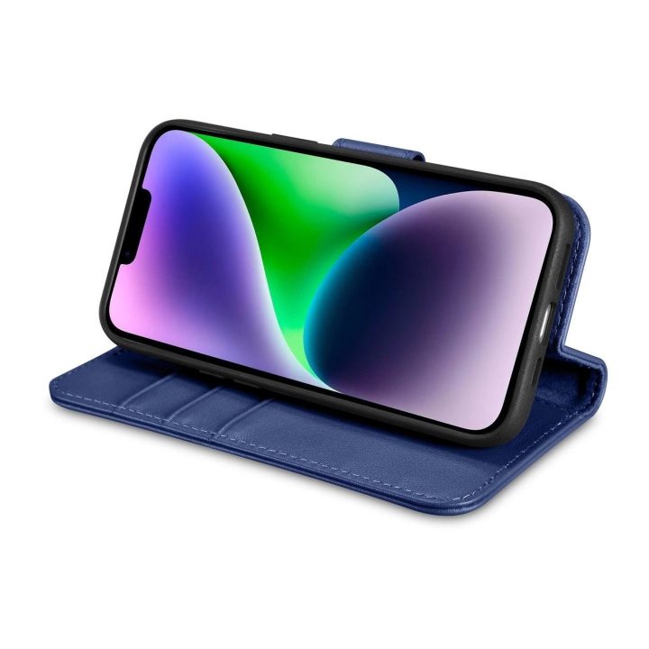 iCarer piniginės dėklas iPhone 14 Plus 2in1 dangtelis Anti BU)