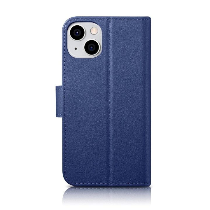 iCarer piniginės dėklas iPhone 14 Plus 2in1 dangtelis Anti BU)