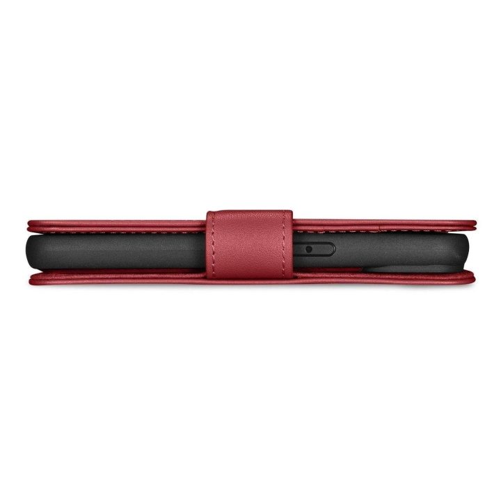 iCarer piniginės dėklas 2in1 iPhone 14 Pro Max odinis flip dangtelis Anti RD)
