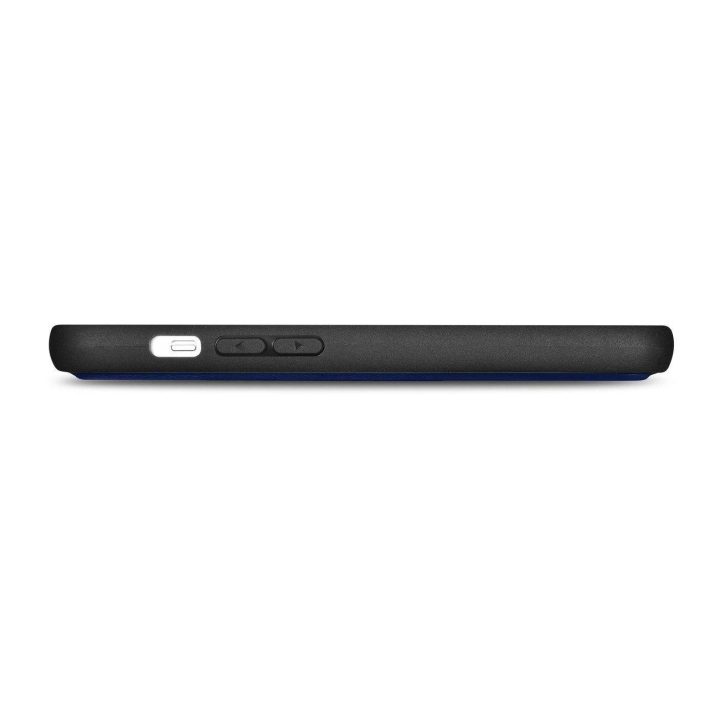 iCarer piniginės dėklas 2in1 iPhone 14 Pro Max odinis atverčiamasis dėklas su apsauga nuo RFID mėlynos spalvos (WMI14220728-BU)