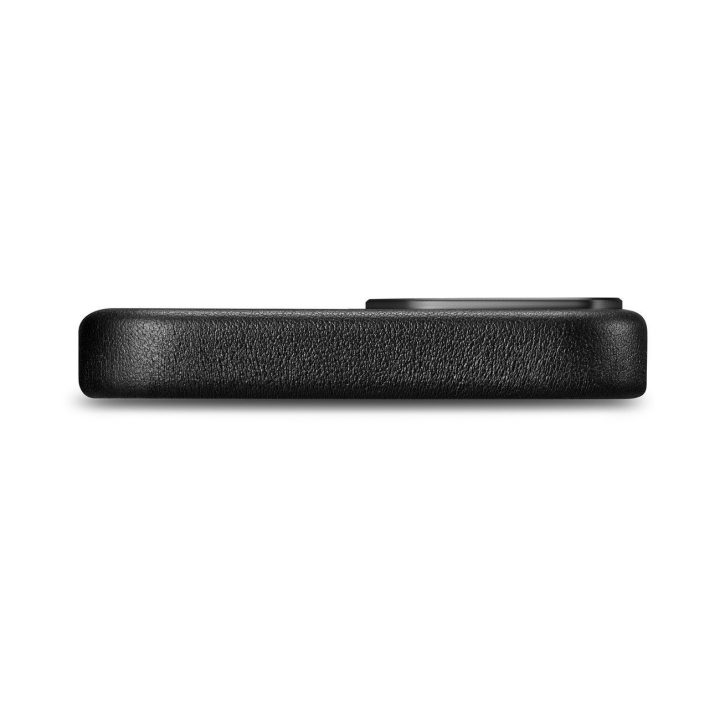 iCarer Case odinis dangtelis iPhone 14 Plus tikros odos dėklas, juodas (suderinamas su MagSafe )