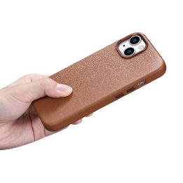 iCarer Case odinis dėklas, skirtas iPhone 14 Plus , rudas (suderinamas su MagSafe )