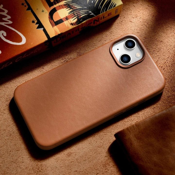 iCarer Case odinis dėklas, skirtas iPhone 14 Plus , rudas (suderinamas su MagSafe )