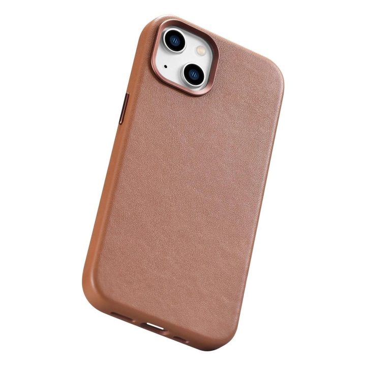 iCarer Case odinis dėklas, skirtas iPhone 14 Plus , rudas (suderinamas su MagSafe )