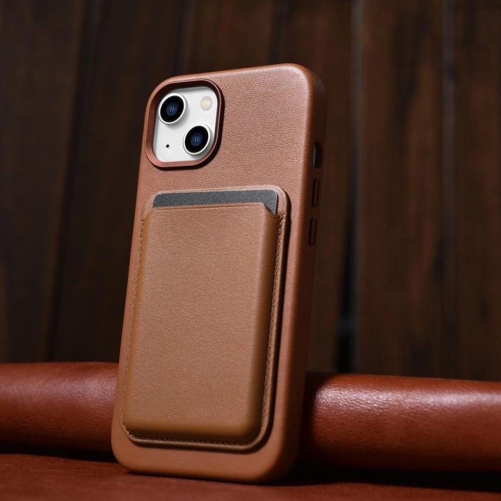iCarer Case odinis dėklas, skirtas iPhone 14 Plus , rudas (suderinamas su MagSafe )
