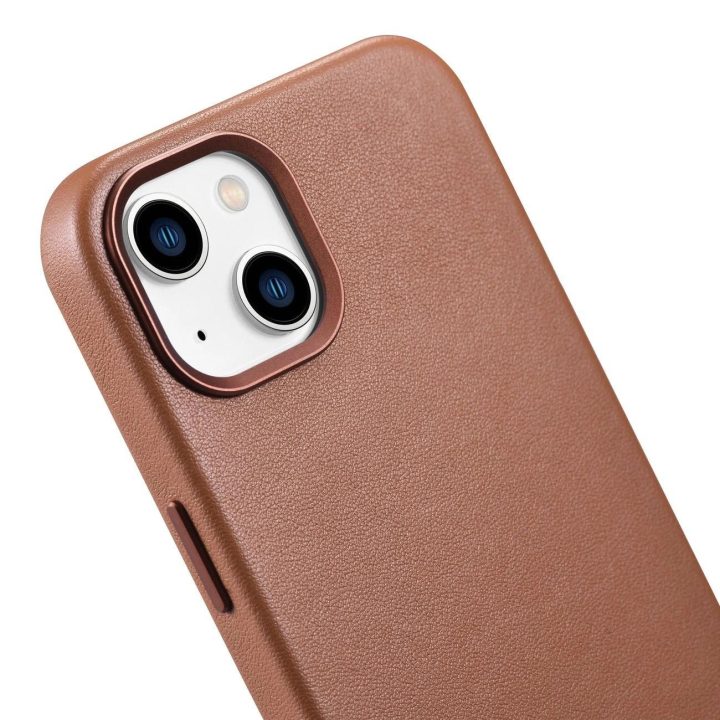 iCarer Case odinis dėklas, skirtas iPhone 14 Plus , rudas (suderinamas su MagSafe )