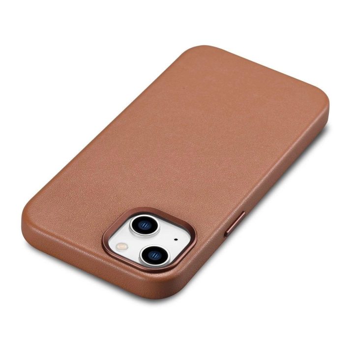 iCarer Case odinis dėklas, skirtas iPhone 14 Plus , rudas (suderinamas su MagSafe )