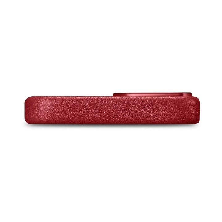 iCarer Case odinis natūralios odos dėklas, skirtas iPhone 14 Plus , raudonas (suderinamas su MagSafe )