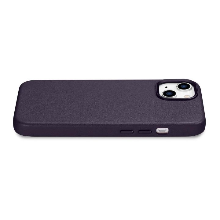 iCarer Case odinis dangtelis iPhone 14 Plus tamsiai violetinės spalvos dėklas (suderinamas su MagSafe )