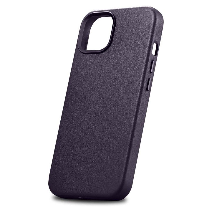 iCarer Case odinis dangtelis iPhone 14 Plus tamsiai violetinės spalvos dėklas (suderinamas su MagSafe )