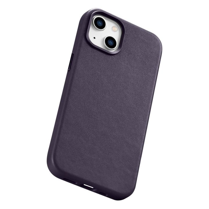 iCarer Case odinis dangtelis iPhone 14 Plus tamsiai violetinės spalvos dėklas (suderinamas su MagSafe )