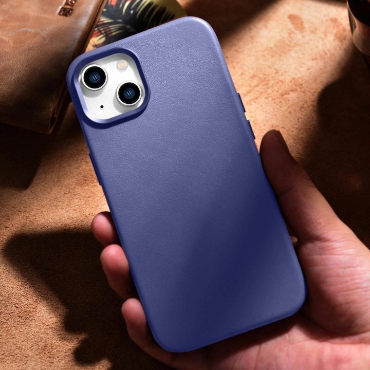 iCarer Case odinis dangtelis iPhone 14 Plus šviesiai violetinės spalvos (suderinamas su MagSafe )