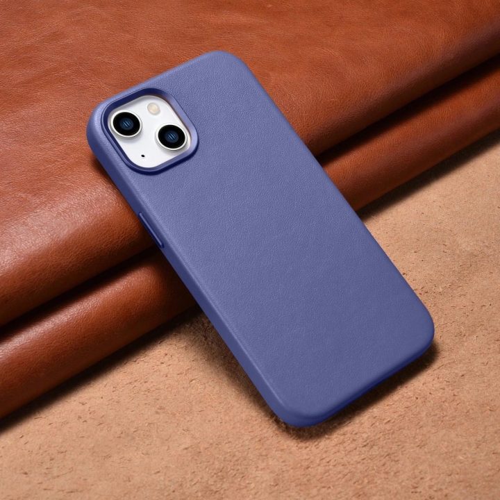 iCarer Case odinis dangtelis iPhone 14 Plus šviesiai violetinės spalvos (suderinamas su MagSafe )