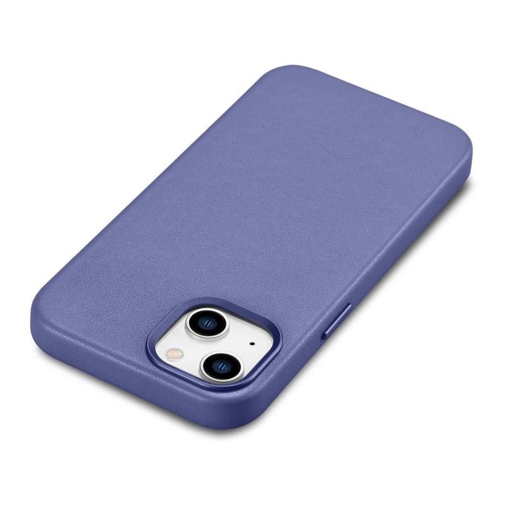 iCarer Case odinis dangtelis iPhone 14 Plus šviesiai violetinės spalvos (suderinamas su MagSafe )