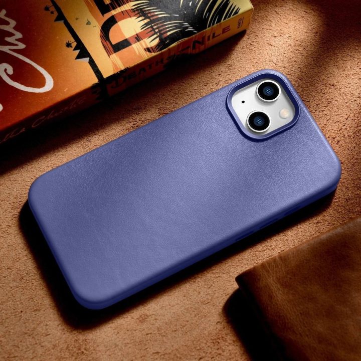iCarer Case odinis dangtelis iPhone 14 Plus šviesiai violetinės spalvos (suderinamas su MagSafe )