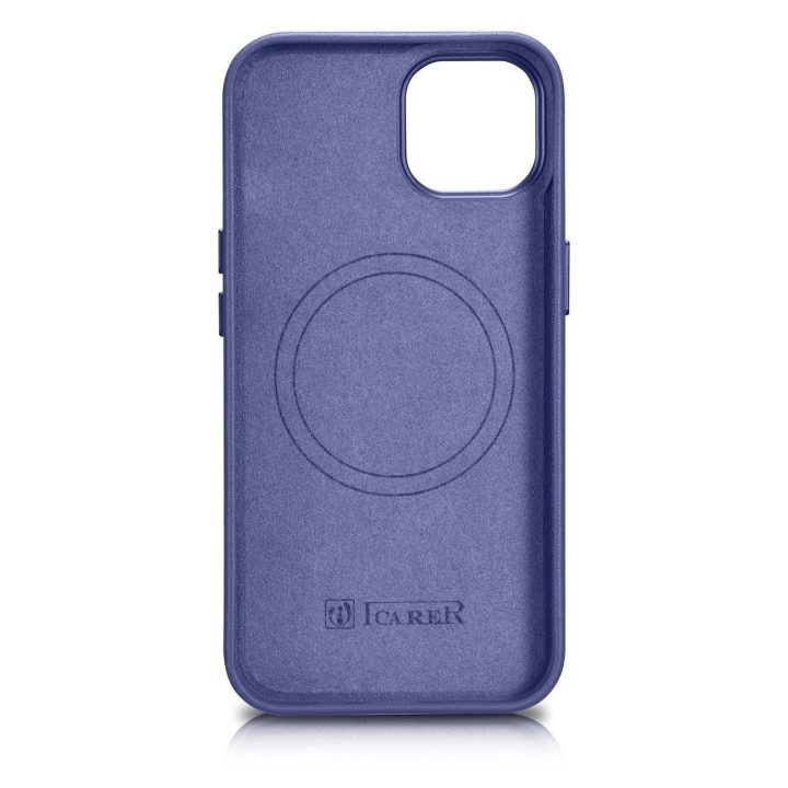 iCarer Case odinis dangtelis iPhone 14 Plus šviesiai violetinės spalvos (suderinamas su MagSafe )