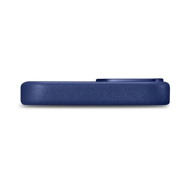 iCarer Case odinis dangtelis iPhone 14 Plus , mėlynos spalvos, iš natūralios odos (suderinamas su MagSafe )
